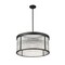 Z-Lite Carnaby Chandelier, 6-Light, 24.25 In.W x 12 In.H, Matte Black/Clear Ribbed 7504P24-MB - alternate 5
